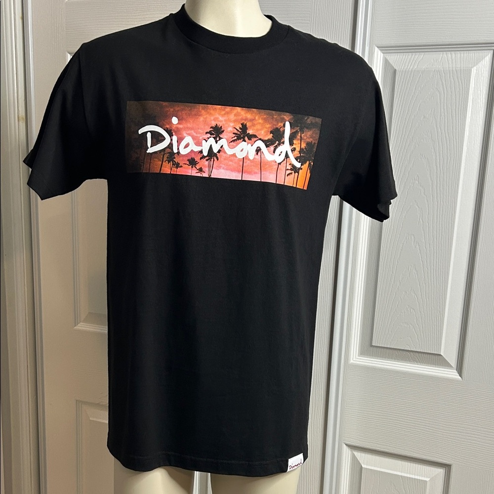 Diamond Supply Co. Black Sunset Graphic Tee M NEW‎